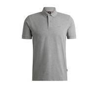 BOSS Herren Pallas Pallas Poloshirt aus Baumwoll-Piqué mit Logo-Details Silber XXL