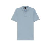 BOSS Polohemd Passenger Slim-Fit Stretch-Baumwolle mit Logo-Aufnäher Hellblau M