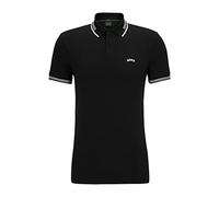 Slim Fit Poloshirt mit Kontraststreifen Modell 'Paul Curved' L men Black