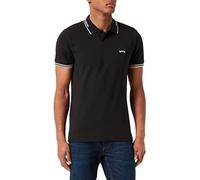 BOSS Herren Paul Curved Polohemd, Black1, M EU