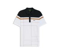 BOSS Herren Paule GOC Slim-Fit Poloshirt aus schnell trocknender Stretch-Baumwolle Weiß M