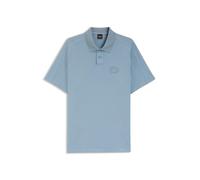 BOSS Relaxtes Poloshirt aus Interlock-Baumwolle mit Logo-Artwork - Style Pe_Techno, 50559146 Hellblau L