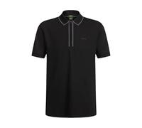 BOSS Poloshirt aus Stretch-Baumwolle mit Kontrast-Streifen - Style Philix Tape, 50537489 Schwarz XXXL