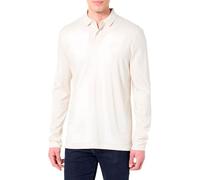 Langarm-Poloshirt BOSS GREEN "Pirol", Herren, Gr. 3XL, open weiß131, Jersey, Obermaterial: 100% Baumwolle, unifarben, regular fit normal, abgesteppte Kante, Shirts, Langarm, regular fit, Logo-Stickere