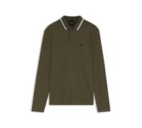 BOSS Longsleeve-Poloshirt aus Baumwoll-Piqué - Style Plisy, 50536609 Olive L