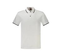 Boss Herren Polohemd Weiß Slim Fit mit Kontrastdetails und L - Größe: S