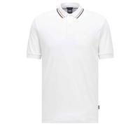 BOSS Herren Poloshirt PENROSE 38 Slim Fit Kurzarm, weiss, Gr. L