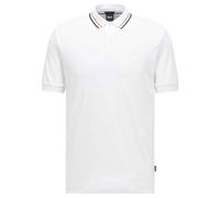 BOSS Herren Poloshirt PENROSE 38 Slim Fit Kurzarm, weiss, Gr. M