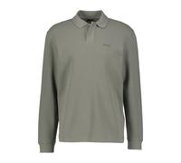 BOSS Herren Poloshirt PETEMPESTOLONG Regular Fit Langarm, anthrazit, Gr. S