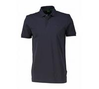 Poloshirt BOSS GREEN "Pio Pique Regular Fit", Herren, Gr. M, dunkelblau402, Jersey, Obermaterial: 100% Baumwolle, unifarben, regular fit normal, hoch geschlossener Ausschnitt, eingesetzt Bündchen, Shi