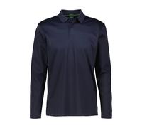 Langarm-Poloshirt BOSS GREEN "Pirol", Herren, Gr. L, blau (dunkelblau402), Jersey, Obermaterial: 100% Baumwolle, unifarben, regular fit normal, abgesteppte Kante, Shirts, Langarm, regular fit, Logo-St