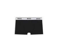 BOSS Herren Power 3-Pack Bold Logo Boxer Briefs Retroshorts, Ebenholz Schwarz, Small (3er Pack)