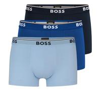 BOSS Herren Power Boxer Trunks Unterhosen Cotton Stretch 3er Pack, Farbe:Blau, Wäschegröße:L, Artikel:-975 Blue/Light Blue/Navy
