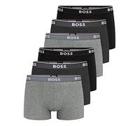 BOSS Herren Power Boxer Trunks Unterhosen Cotton Stretch 6er Pack, Farbe:Mehrfarbig, Wäschegröße:2XL, Artikel:-061 Black/Anthracite/Grey