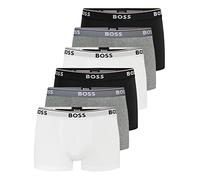 BOSS Herren Power Boxer Trunks Unterhosen Cotton Stretch 6er Pack, Farbe:Mehrfarbig, Wäschegröße:M, Artikel:-999 Black/White/Grey