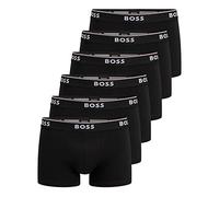 BOSS Herren Power Boxer Trunks Unterhosen Cotton Stretch 6er Pack, Farbe:Schwarz, Wäschegröße:L, Artikel:-001 Black