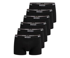 BOSS Herren Power Boxer Trunks Unterhosen Cotton Stretch 6er Pack, Farbe:Schwarz, Wäschegröße:XL, Artikel:-001 Black
