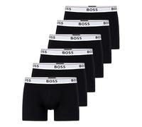 BOSS Herren Power Long Boxer Unterhosen Cotton Stretch 6er Pack, Farbe:Schwarz, Wäschegröße:M, Artikel:-994 Open Black