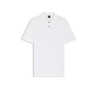 Poloshirt BOSS ORANGE "Prime Regular Fit", Herren, Gr. S, weiß (100_weiß), Jersey, Obermaterial: 100% Baumwolle, unifarben, regular fit hüftlang, hoch geschlossener Ausschnitt, eng elastischer Bund, S