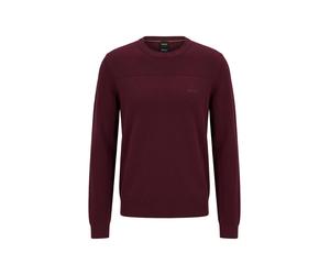 BOSS Herren Pullover KN_MOMENTUM-X CN 10273795 01 Slim Fit aus Wollmix, cherryred, Gr. XXL