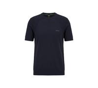 Kurzarmpullover BOSS GREEN "KN_Momentum-Lite TS", Herren, Gr. M, dunkelblau402, Strick, Obermaterial: 60% Baumwolle, 40% Polyester, unifarben, regular fit normal, Rundhals, Bündchen, Pullover, Kurzarm