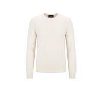 BOSS Herren Pullover L-LAGHETTO aus Seide, offwhite, Gr. M