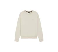 BOSS Regular Fit Strickpullover aus reiner Baumwolle Modell 'UPCAS' in Offwhite, Größe M