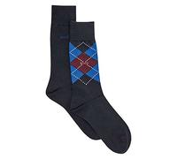 Socken BOSS "2P RS Argyle CC", Damen, Gr. 43-46, Sockengröße, blau (dunkelblau 403), Baumwollmischung, unifarben, elastisch, Socken Socken, mit BOSS Schriftzug (68270549-43) dunkelblau 403