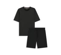 BOSS Pyjama-Set aus Baumwolle - Style Relax Short Set, 50540613 Schwarz XXL