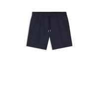 BOSS Schnell trocknende Badeshorts aus elastischem Seersucker-Gewebe - Style Relax_Trunk, 50561184 Dunkelblau M