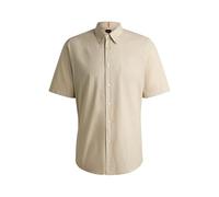 BOSS Herren Relegant 6-Short Regular-Fit Hemd aus Baumwoll-Popeline Hellbeige XL