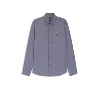 Businesshemd BOSS ORANGE "Rickert_M", Herren, Gr. XXXL, N-Gr, blau (navy418), Web, Obermaterial: 100% Baumwolle, unifarben, casual, regular fit, hoch geschlossener Ausschnitt, Langarm eingesetzt Mansc
