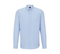BOSS Herren Rickert Regular-Fit Hemd aus Bio-Oxford-Baumwolle Dunkelblau XL