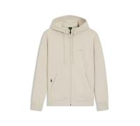 BOSS Herren Saggy Kapuzenjacke aus Stretch-Baumwolle mit Reißverschluss und Logo-Print