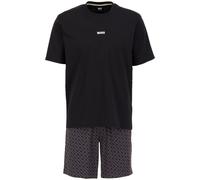 BOSS Herren Schlafanzug aus Baumwolle, schwarz, Gr. M