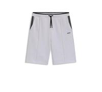 BOSS Green Regular Fit Sportshorts mit Baumwolle in Weiss, Größe L