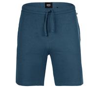 BOSS Pyjama-Shorts aus Baumwoll-Mix mit Logo-Stickerei - Style Waffle Shorts, 50535884 Blau S