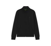 BOSS Sweatjacke aus Stretch-Baumwolle mit Reißverschluss und Logo-Print - Style Skaz, 50506152 Schwarz XXXL