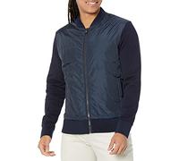 BOSS Herren Skiles 42 Hybrid-Sweatjacke aus Baumwoll-Terry mit Reißverschluss Dunkelblau XXL