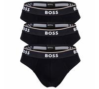 BOSS Herren Slips, 3er Pack - Briefs 3P Power, Cotton Stretch, Logo, einfarbig M Schwarz