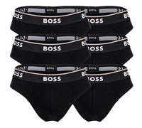 BOSS Herren Slips, 6er Pack - Briefs 3P Power, Cotton Stretch, Logo, einfarbig Schwarz XL
