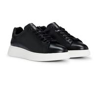 BOSS Herren Sneaker - BULTON RUNN, low, Halbschuh, Schnürung, Echtleder, Logo Schwarz EUR 41