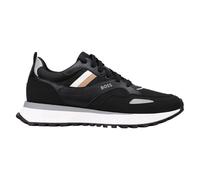 BOSS Herren Sneaker - Jonah Runn mx N, Turnschuh, Freizeit, Retro, Material-Mix Schwarz EUR 42
