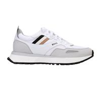 BOSS Herren Sneaker - Jonah Runn mx N, Turnschuh, Freizeit, Retro, Material-Mix Weiß / EUR 44 44 Weiß