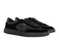 BOSS Herren Sneaker - Kieran Tenn sdnyn, Halbschuh, Materialmix mit Veloursleder-Besatz Schwarz EUR 44