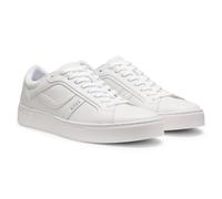 BOSS Herren Sneaker - Rhys Tenn pu, Low-Top Turnschuh, Schnürung, Freizeit, Logo 42 Weiß