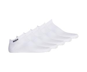 BOSS Herren Sneaker-Socken, 5er Pack - 5P AS Uni CC, kurz, Baumwoll-Mix, uni Weiß 39-42