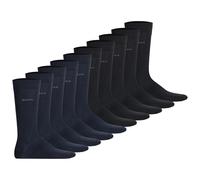 BOSS Herren Socken, 10er Pack - Kurzsocken, Baumwolle, Multipack, einfarbig Schwarz/Dunkelblau / 43-46 43-46 Schwarz