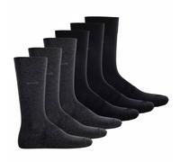 BOSS Herren Socken, 6er Pack - Finest Soft Cotton, Threepack RS Uni CC Schwarz/Dunkelgrau 43-46