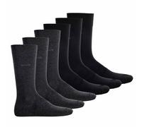 BOSS Herren Socken, 6er Pack - Finest Soft Cotton, Threepack RS Uni CC Schwarz/Dunkelgrau / 47-50 47-50 Anthrazit